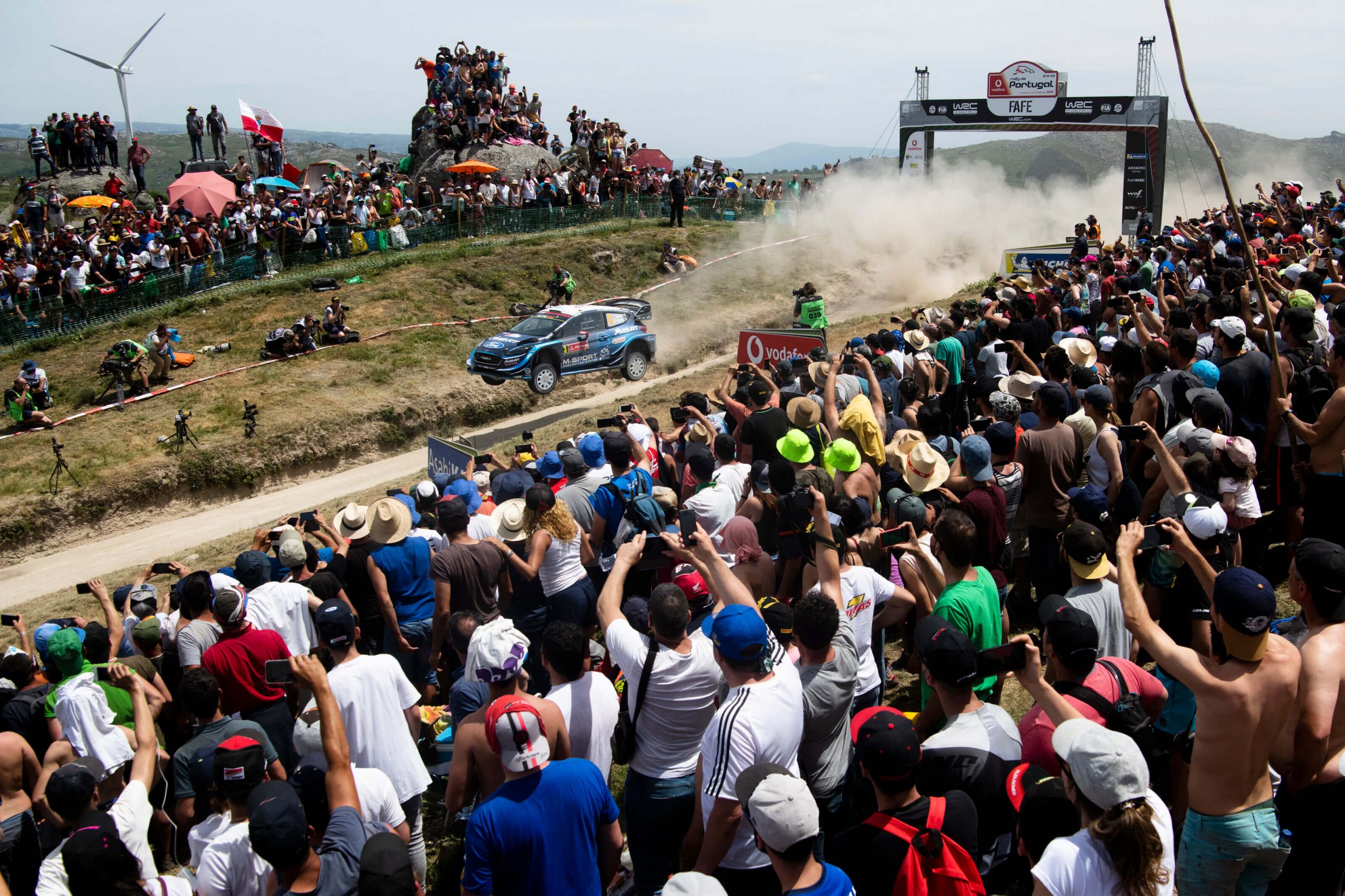 Teemu Suninen Ford Fiesta WRC Rallly Portugal Fafe Jump